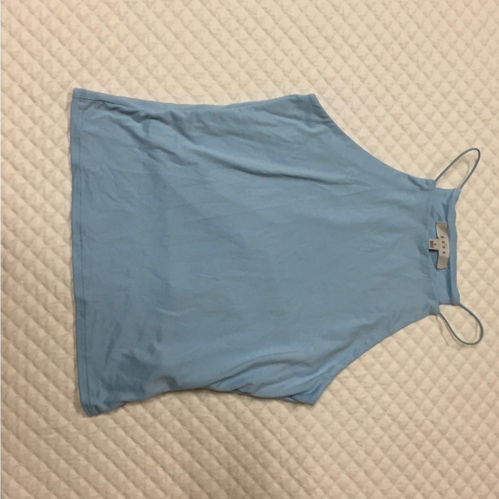 Gaze Blue Fitted Crop Camisole - Picture 2 of 3